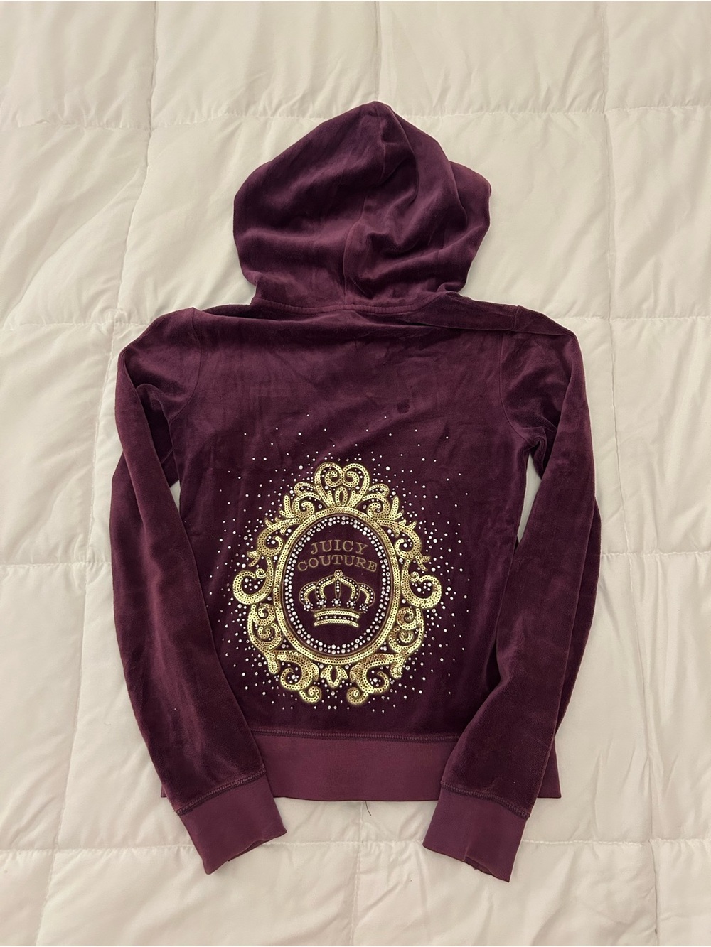 Juicy Couture Women's Plum Velour Hoodie